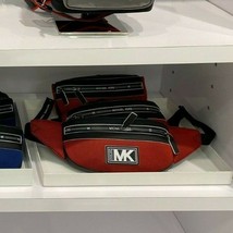 Michael Kors Cooper Belt Bag Racing Red / Black 37U0LCOY0L NWT $278 Reta... - £67.04 GBP