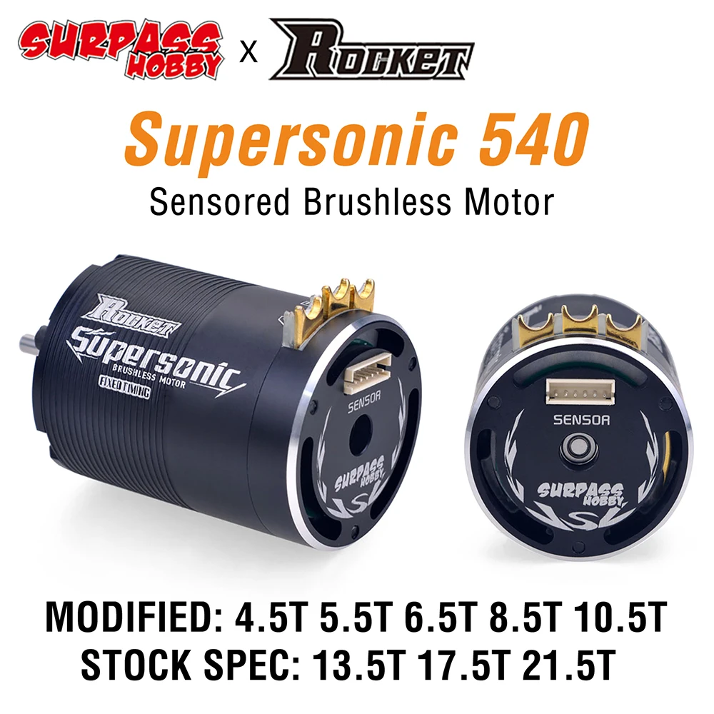 Sensored Brushless Motor Supersonic 540 4.5T 5.5T 6.5T 8.5T 10.5T 13.5T 17.5T - £57.98 GBP+