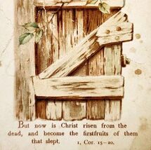 1930s Religious Card Christ Is Risen Birds Flowers Christian Ephemera E88G - €17,06 EUR