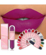 18 Colors 2 in 1 Matte Lipstick Liquid Purple Lip Glaze Double Head Lip ... - €8,57 EUR