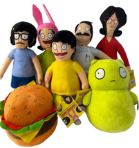 Set of 7 Bobs Burgers Plush Toys Large 9-17 inch tall Belcher . Collectible. NWT - £98.44 GBP