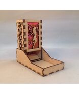 Fairy Dice Tower and Tray  Neon Pink Acrylic Window COMPACT DESIGN Laser... - $29.69