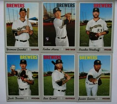 2019 Topps Heritage High Number Brewers Base Team Set Cards Hiura RC - £2.73 GBP