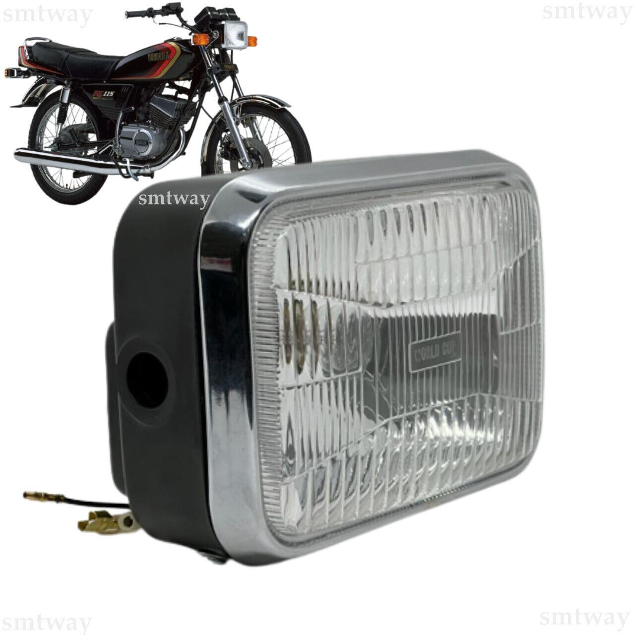 thumbnail image 2 of NOS Genuine Yamaha Headlight Lens Assembly – RXS RXK RXZ RX115 RX135 – 55G-H4320-V0 – Made In Thailand 2 of 5