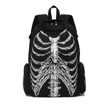 Women Y2k Aesthetic Gothic Black Backpacks Harajuku Punk Trendy Skull Bags Men P - £69.99 GBP