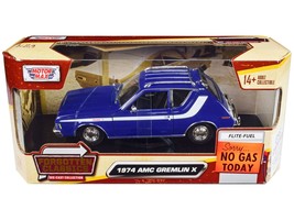 1974 AMC Gremlin X Blue with White Stripes and Roof Rack &quot;Forgotten Clas... - $46.95