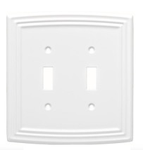 Liberty W36399-PW Classical Emery Double Switch Pure White Cover Plate - £17.55 GBP