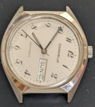 Vintage Bulova Caravelle Men's Automatic Watch Day/Date Cal. 1453.50 PO - Repair - $98.99
