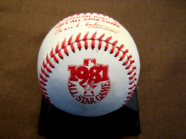 Len Barker Perfect Game Cleveland Indians Signed Auto 1981 A/S Game Baseball Bas - £117.67 GBP