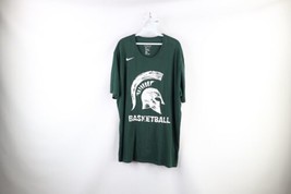 Nike Mens 2XL XXL Spell Out Michigan State University Basketball T-Shirt Green - £23.32 GBP