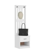 vidaXL Hall Tree White Solid pine, engineered wood 17.7x15.7x62.8 in - $4,185.31 MXN