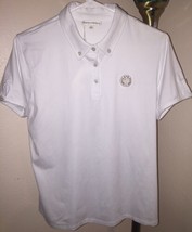 NWT WOMEN&#39;S WHITE FAIRWAY &amp; GREENE BUTTER-SOFT SOFIA S/S POLO W/LOGO SIZ... - £34.99 GBP