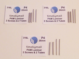 2X Tubes 2X Screws For Panerai Luminor Lug Strap 22mm 24mm 26mm Watch 316L P4 - £14.95 GBP