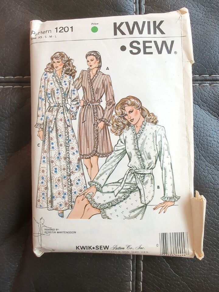 Rare Kwik Sew 1201 Misses Multiple Length Robes XS S M L Sewing Pattern UC FF - $17.09