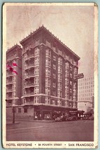 Hotel Keystone Quarto Street San Francisco Ca Unp 1930s Wb Cartolina H1 - £2.38 GBP