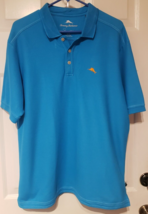 Tommy Bahama Polo Short Sleeve Shirt Supima Cotton Size M Blue Orange Ma... - $16.49