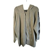 Torrid Women&#39;s Sweater Jacket Full Zip Hoodie Size 3 Gray Lightning Bolt... - $23.99