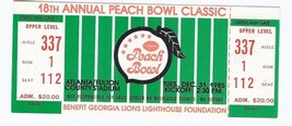1985 Peach Bowl Game Full Unused Ticket Army Illinois - £264.32 GBP