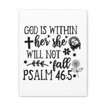  Psalm 46:5 God is Within Her Black &amp; White Bible Verse Canvas C - £56.03 GBP+