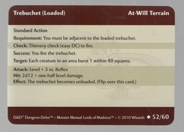 Trebuchet - Terrain Power Card - Dungeons &amp; Dragons 4th Ed - 2010 - Wizards. - £1.73 GBP