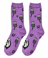 Genuine Kit Cat Klock Casual Funky Women's Purple Socks - $14.95