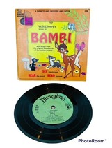 Disneyland Record Song Story Book 45 vtg 7&quot; Disney 1966 Bambi Thumper Flower USA - £15.48 GBP