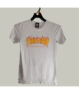Thrasher Magazine Shirt Mens Small Logo Short Sleeve Skateboarding Gray Casual  - $14.18