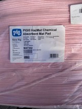 New PIG Absorbent Pad Chem Hazmat Pink MAT302  (200 pack) 15&quot; x 20&quot; - £83.87 GBP