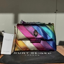 Kurt Geiger London Kensington rainbow bag,Kurt Geiger leather bag, chain... - £47.96 GBP