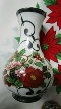 Bohemia Czechoslovakia Ceramic Floral Vase 4 1/2 - £27.47 GBP