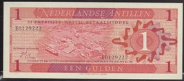 1970 Netherlands Antilles &quot;Muntbiljet&quot; Issue One 1 Guilden note in a Cri... - $10.00
