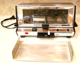 VINTAGE GENERAL ELECTRIC DELUXE TOASTER OVEN  #473A- SHINY CHROME FINISH... - $98.01