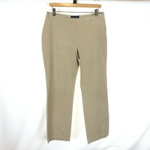 Womens Size 12 Piazza Sempione Beige Straight Leg Stretch Pants Made in ... - £33.76 GBP
