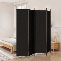  4-Panel Room Divider Black 78.7&quot;x78.7&quot; Fabric - $103.94