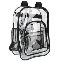 [Pack of 2] Clear Backpack Heavy Duty Transparent Book Bag Waterproof PVC Cle... - £33.51 GBP