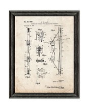 Archery Bow With Draw Force Multiplying Attachments Patent Print Old Look with B - £19.57 GBP+