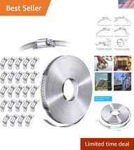 304 Stainless Steel Cut-To-Fit Hose Clamp Kit - 50 FT + 24 Adjustable Fa... - $60.00