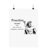Poseidon Matte Vertical Poster, Mythological Art Print, Home Decor 12&quot; x... - $23.82 CAD