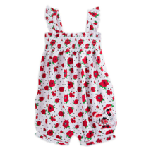 Disney Parks Minnie Mouse Floral Romper for Baby Sz 12 Mos - £16.01 GBP