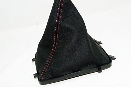 Fits 2004-06 Pontiac GTO Real Black Leather Manual Shift Boot with Red stitch - $19.99