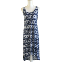 Sunday Women&#39;s Summer Hi-Low Dress Sleeveless Size S Blue White - $16.62