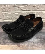 Donald J Pliner Men&#39;s Slip-On Black Suede Leather Driving Shoes Size 9 L... - £53.94 GBP