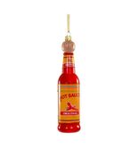 HOT SAUCE ORNAMENT 6&quot; Glass Christmas Tree Spicy Chili Condiment Bottle NEW - $16.95