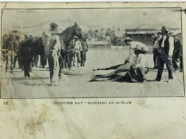 1906 Frontier Day at Cheyenne, Wyoming.  Real Cowboys / Outlaw RPPC Post... - £14.18 GBP