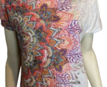 Zenergy By Chico&#39;s Women&#39;s T-Shirt w/ Rhinestones Multicolored Small - $18.99