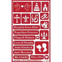 Armour Over N Over Glass Etchg Stencil 5 X 8 Happily Ever After - $893.79 MXN