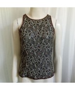 Vintage Adrianna Papell Beaded Tank Top Sparkle Embroidery Sleeveless Li... - $1,081.17 MXN