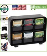 Elegant Kitchen Tea Bag Organizer: 6-Drawer Storage for Clutter-Free Cou... - €21,14 EUR