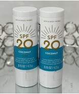2x Bath &amp; Body Works Sunscreen Lip Balm SPF 20 COCONUT Water Resistant .... - $600.17 MXN
