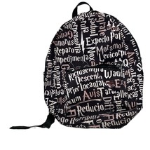 Harry Potter Book Bag Knapsack Authorized Official Black & White Print Backpack - $26.91